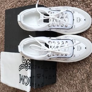 MCM Sneakers Size 36 UK 3 US 6 Contrast Leather Patterned Made in Italy